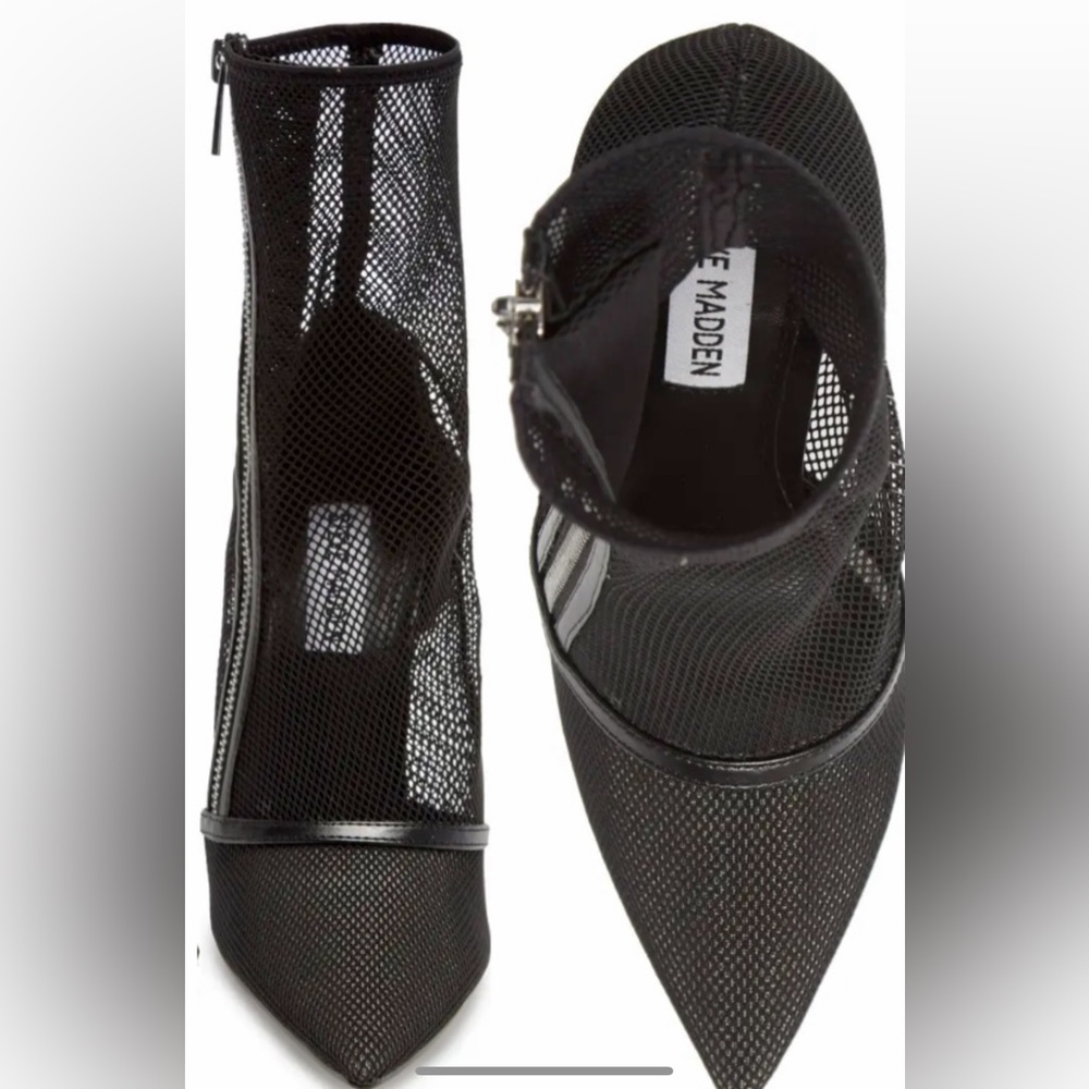 ⭐️STEVE MADDEN⭐️ SOLD OUT EVERYWHERE “MIXER”BLACK ANKLE BOOTES SIZE: 7.5 - Picture 6 of 16
